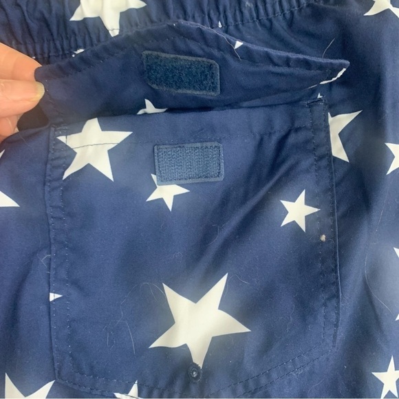 BJ’s Men’s Americana Swim Shorts Size XXL Red White & Blue SPF 30+ 3 Pockets NEW - Picture 4 of 9